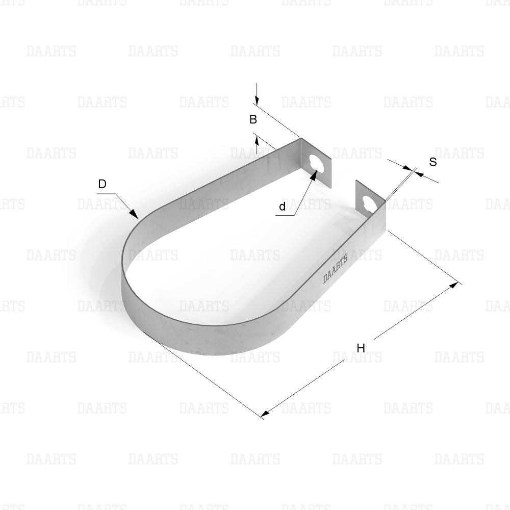 喷淋管吊环 DAARTS DS MQL（尺寸图）
