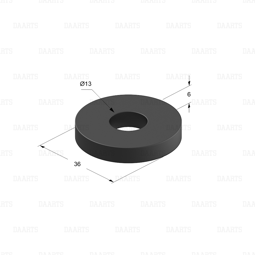 减振垫片 DAARTS DS MQL M13 D36 T6（尺寸图）