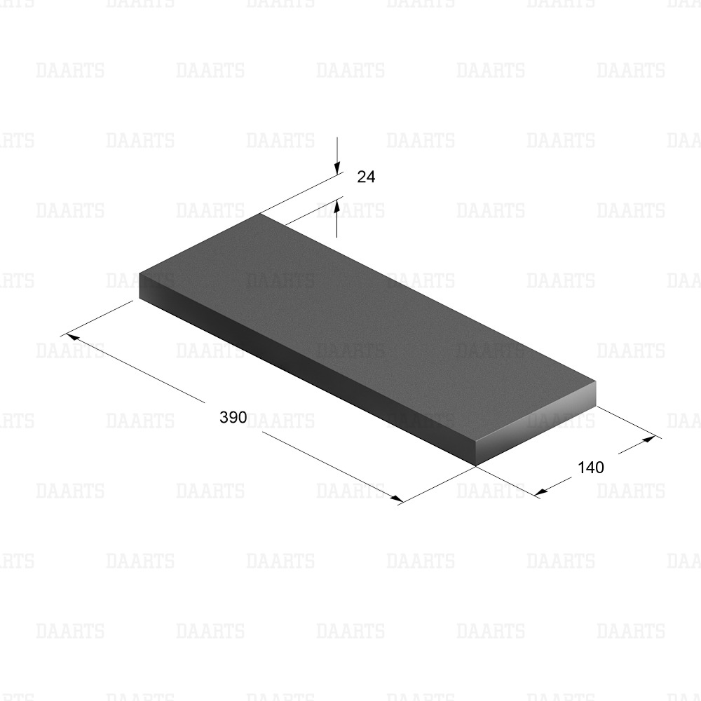 减振橡胶垫 DAARTS 390х140（尺寸图）