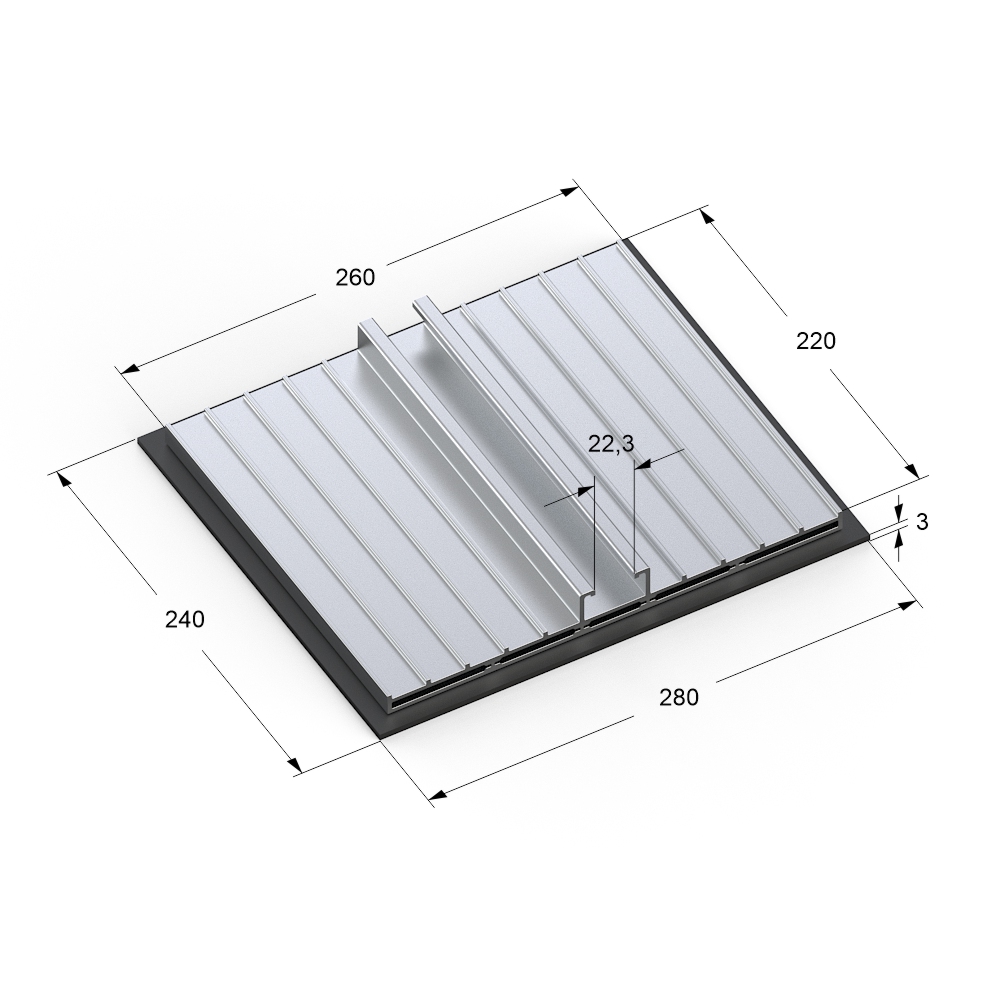 柔性屋面支座 MT-B-LDP ME 260-220（尺寸图）